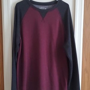 L Orvis Maroon/Charcoal Pajama LS Shirt
